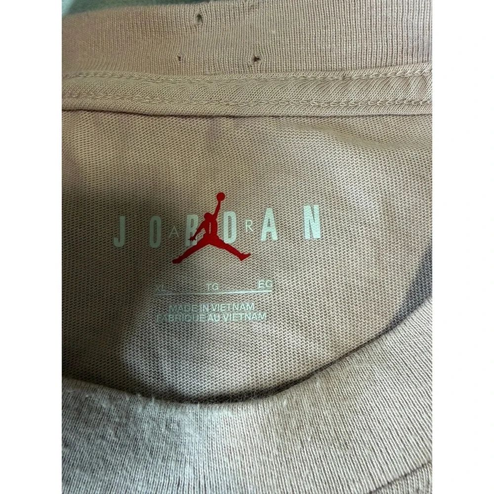 Jordan Mens XL Pink Embroidered Air Jordan Logo Short Sleeve T-Shirt Tonal